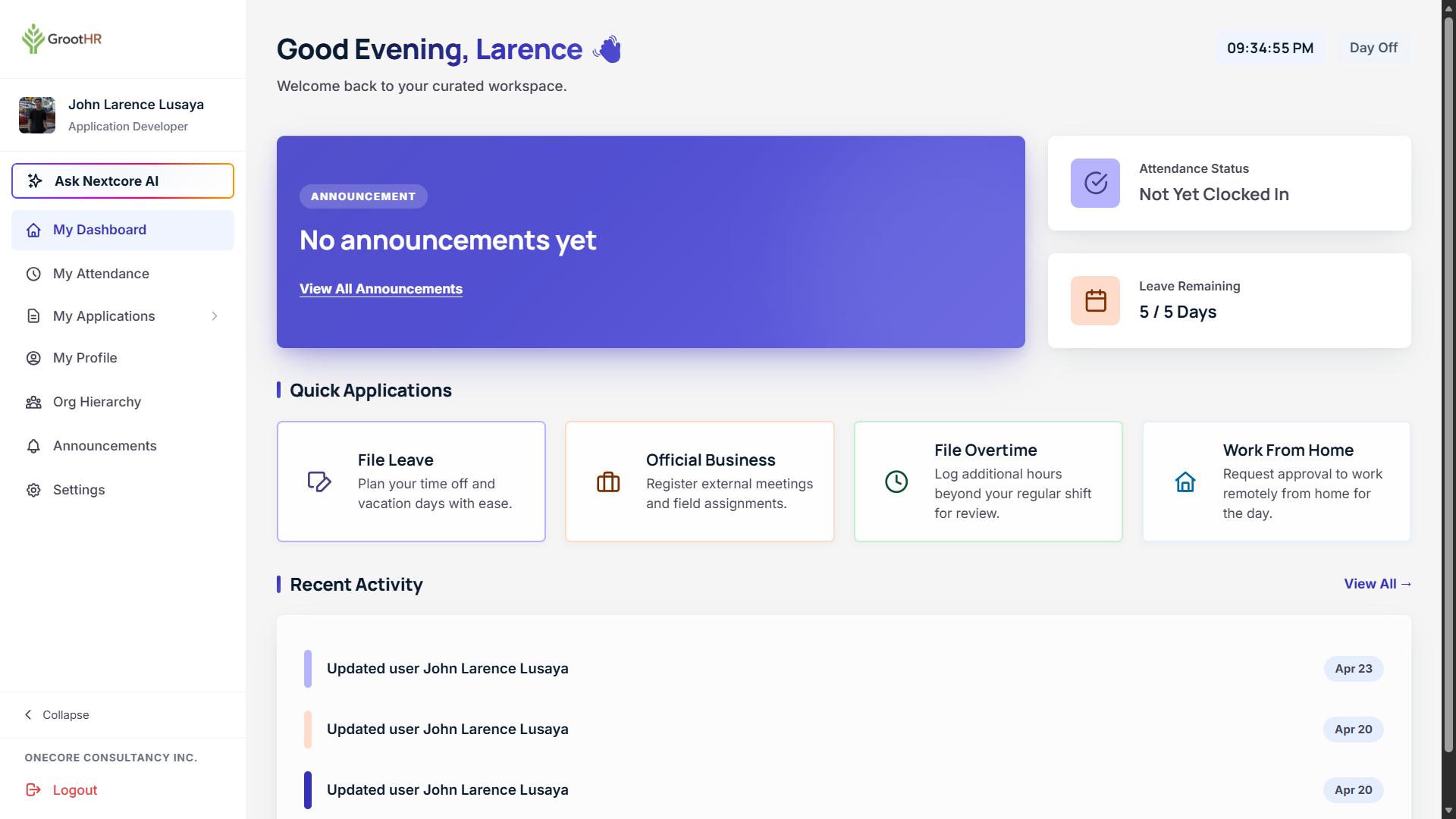 GrootHR preview